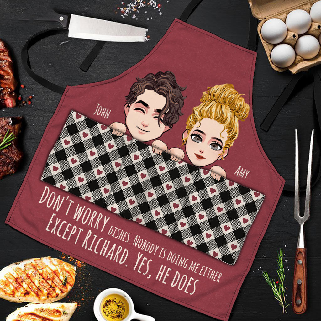 Assiettes personnalisées pour couples - Tablier de couple