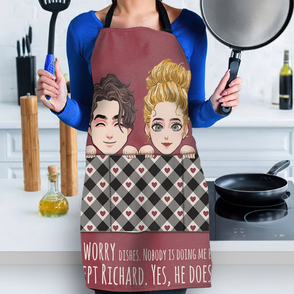 Assiettes personnalisées pour couples - Tablier de couple