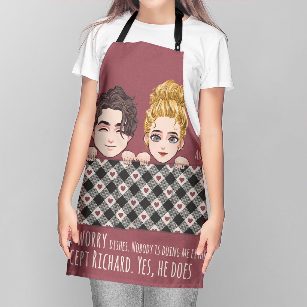 Assiettes personnalisées pour couples - Tablier de couple