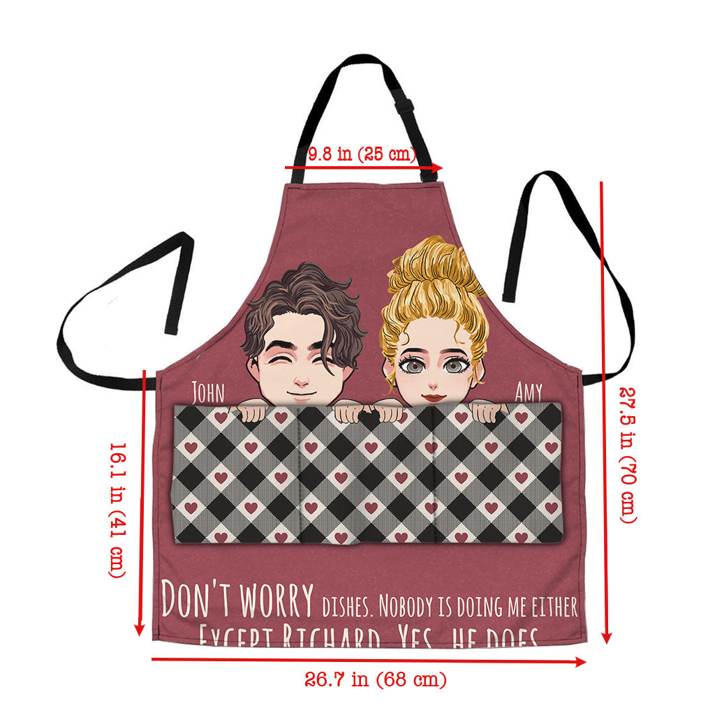 Assiettes personnalisées pour couples - Tablier de couple