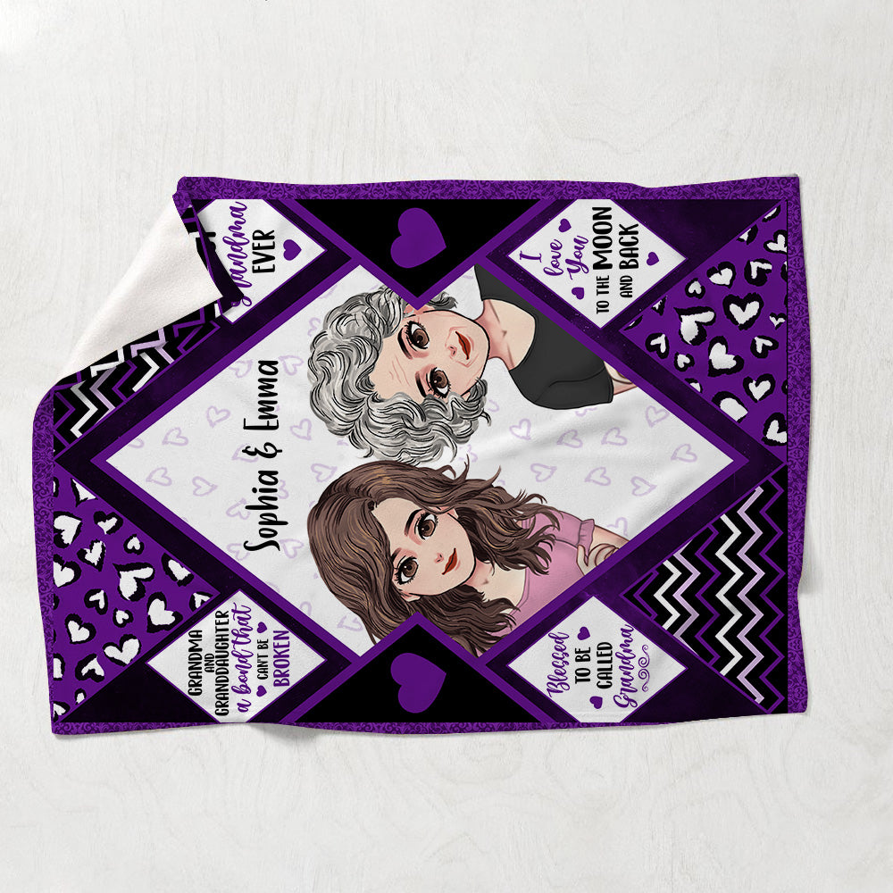 Grand-mère et petits-enfants - Couverture personnalisée pour la fête des mères