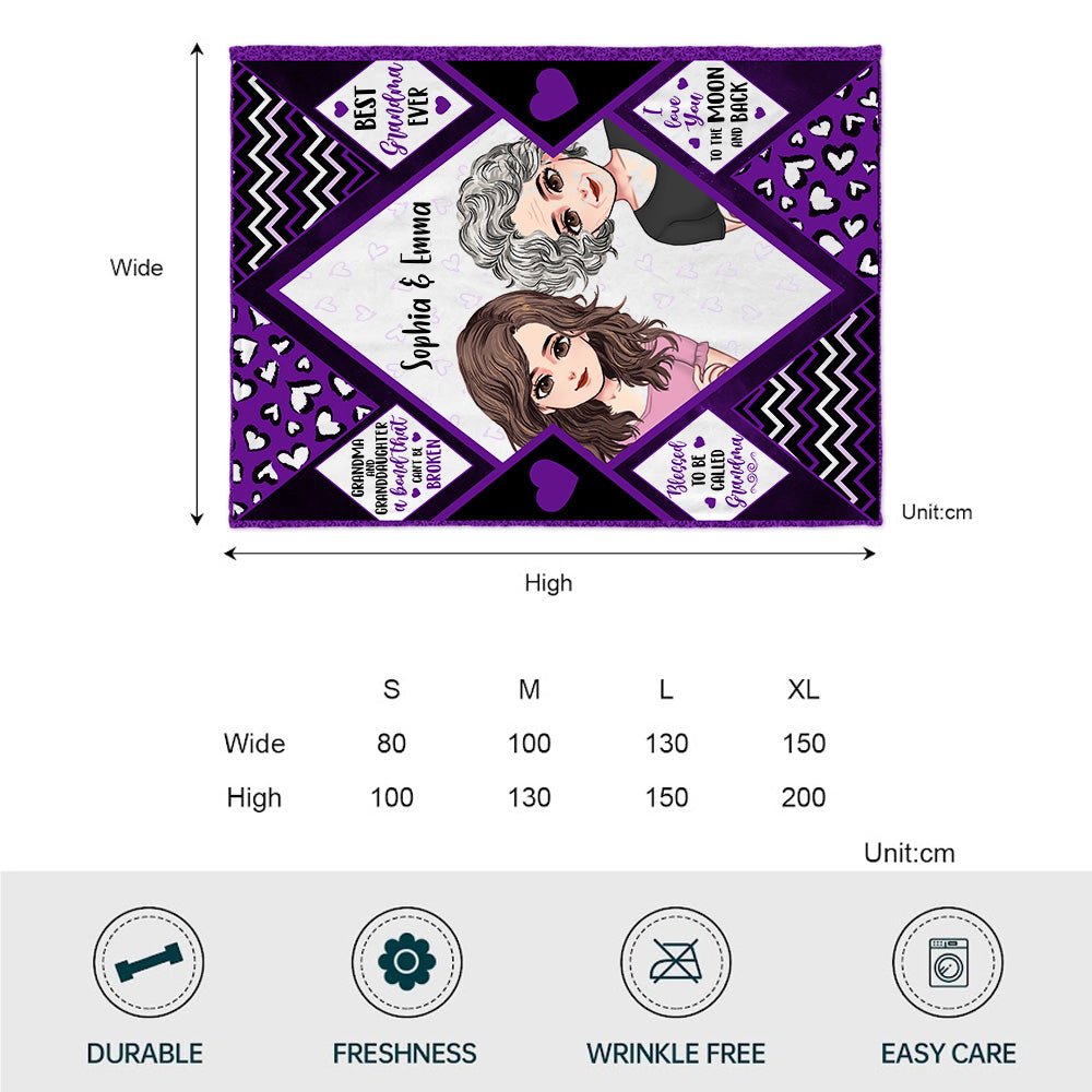 Grand-mère et petits-enfants - Couverture personnalisée pour la fête des mères