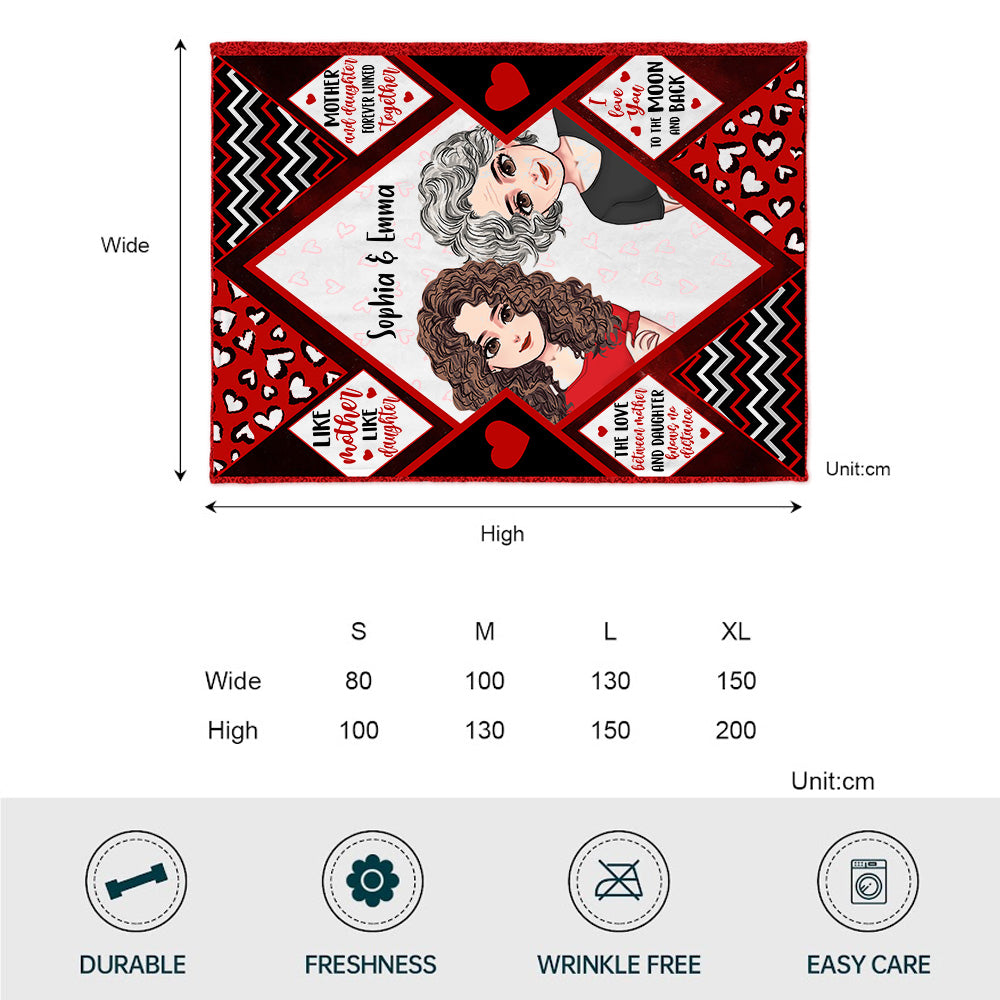 Couverture personnalisée pour la fête des mères et la fille