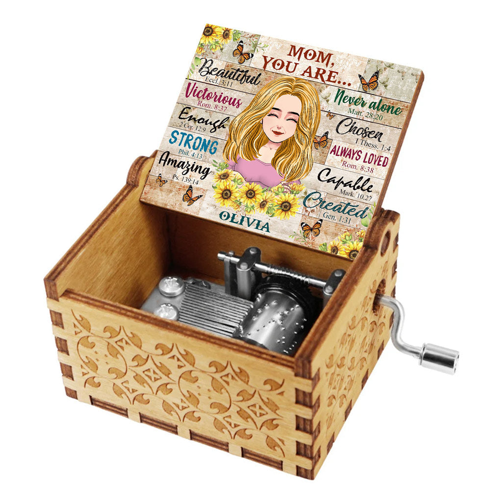 Mom You Are - Personalized Mother's Day Mother Hand Crank Music Box