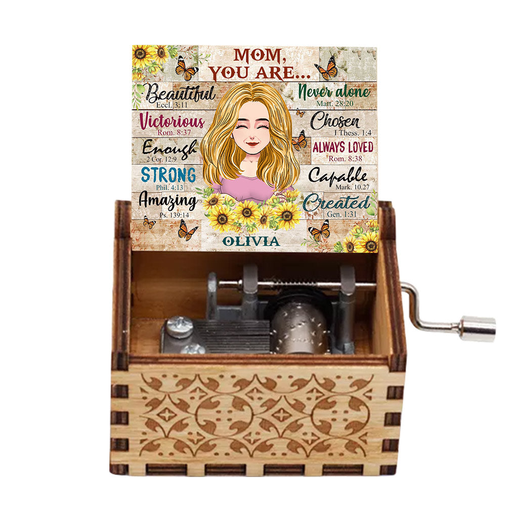 Mom You Are - Personalized Mother's Day Mother Hand Crank Music Box