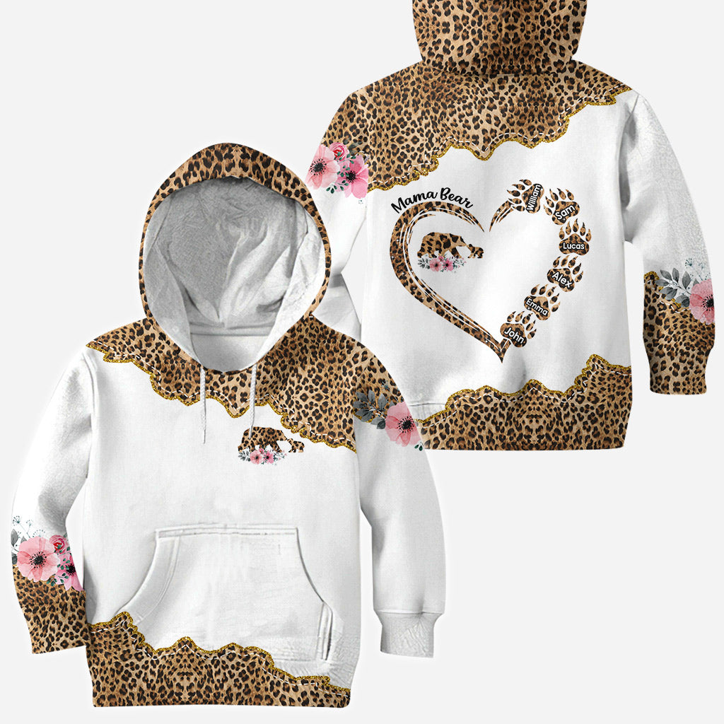 T-shirt personnalisé « Maman Ours » - T-shirt intégral pour maman