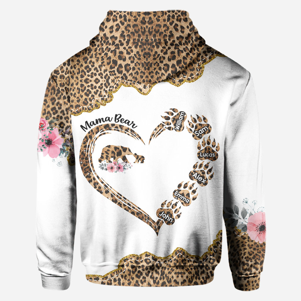 T-shirt personnalisé « Maman Ours » - T-shirt intégral pour maman