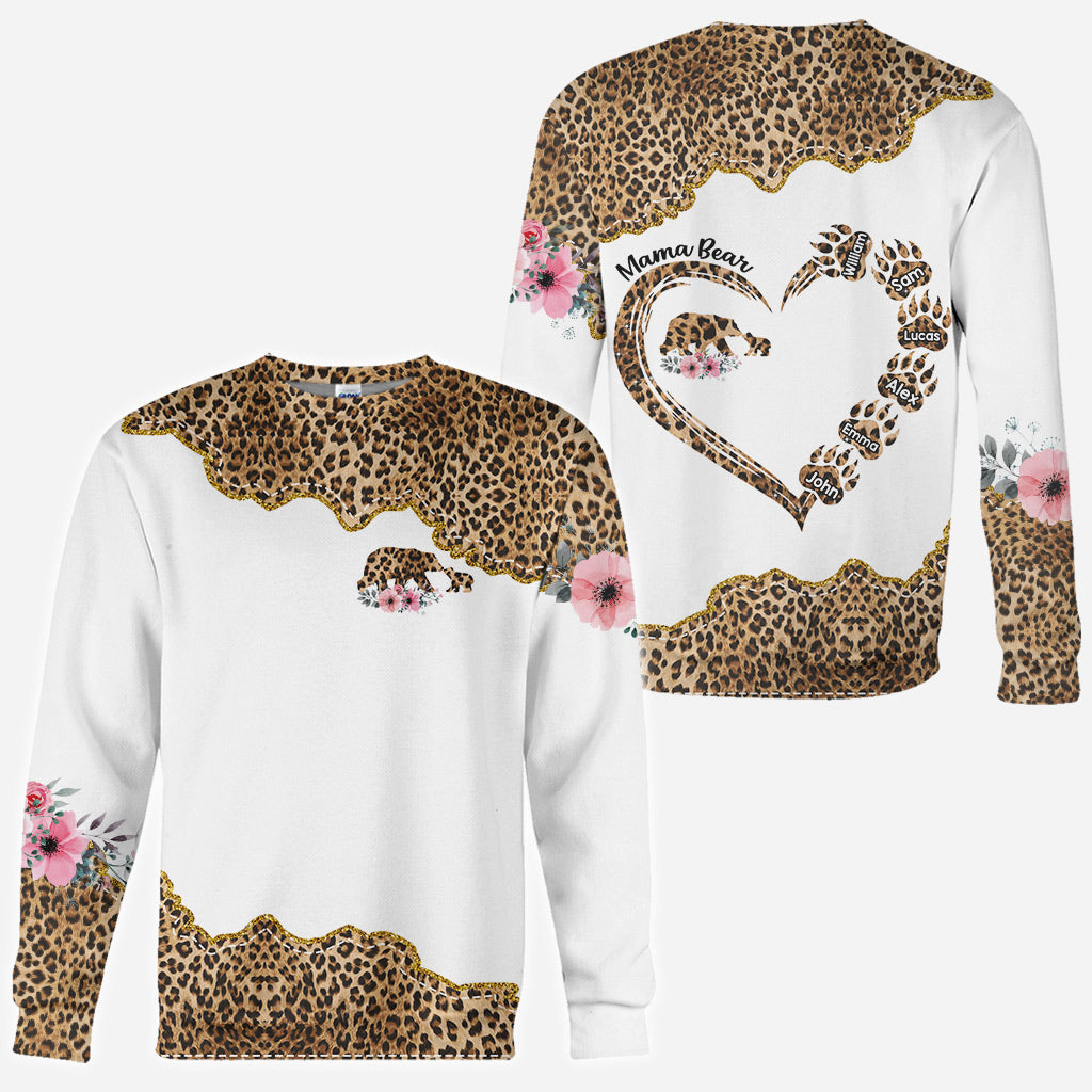 T-shirt personnalisé « Maman Ours » - T-shirt intégral pour maman