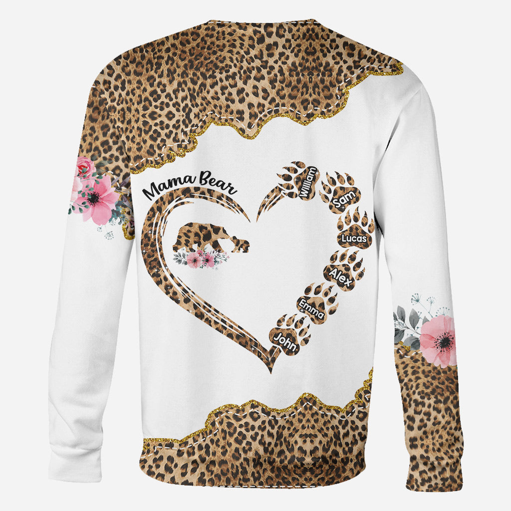 T-shirt personnalisé « Maman Ours » - T-shirt intégral pour maman