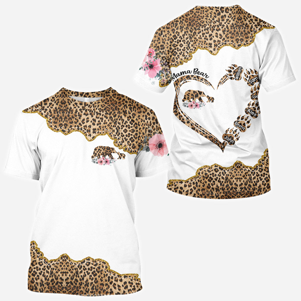 T-shirt personnalisé « Maman Ours » - T-shirt intégral pour maman