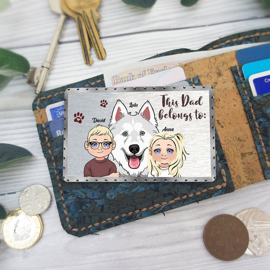 Ce papa a sa place - Carte personnalisée pour la fête des pères à glisser dans son portefeuille