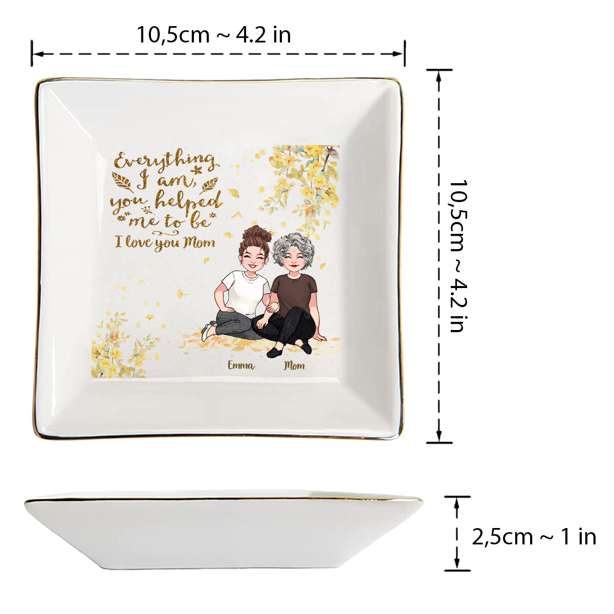 Tout ce que je suis - Porte-bijoux personnalisé pour la fête des mères