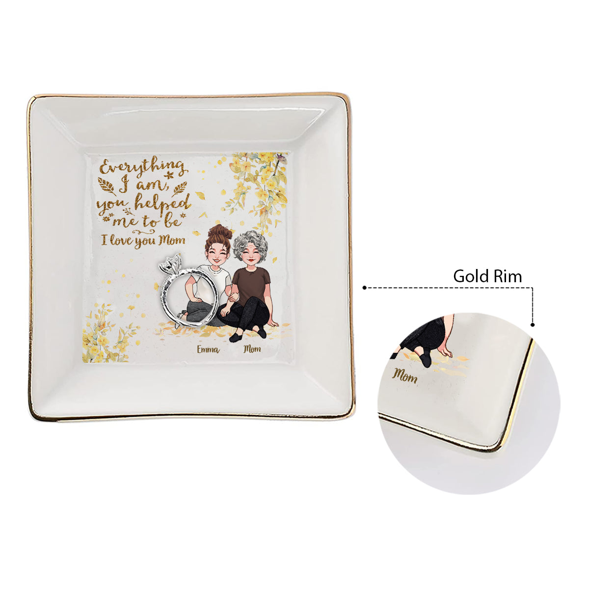 Tout ce que je suis - Porte-bijoux personnalisé pour la fête des mères