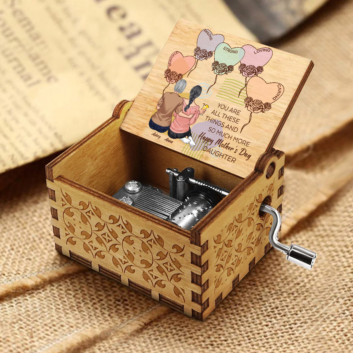 You Are All The Things - Personalized Daughter Hand Crank Music Box