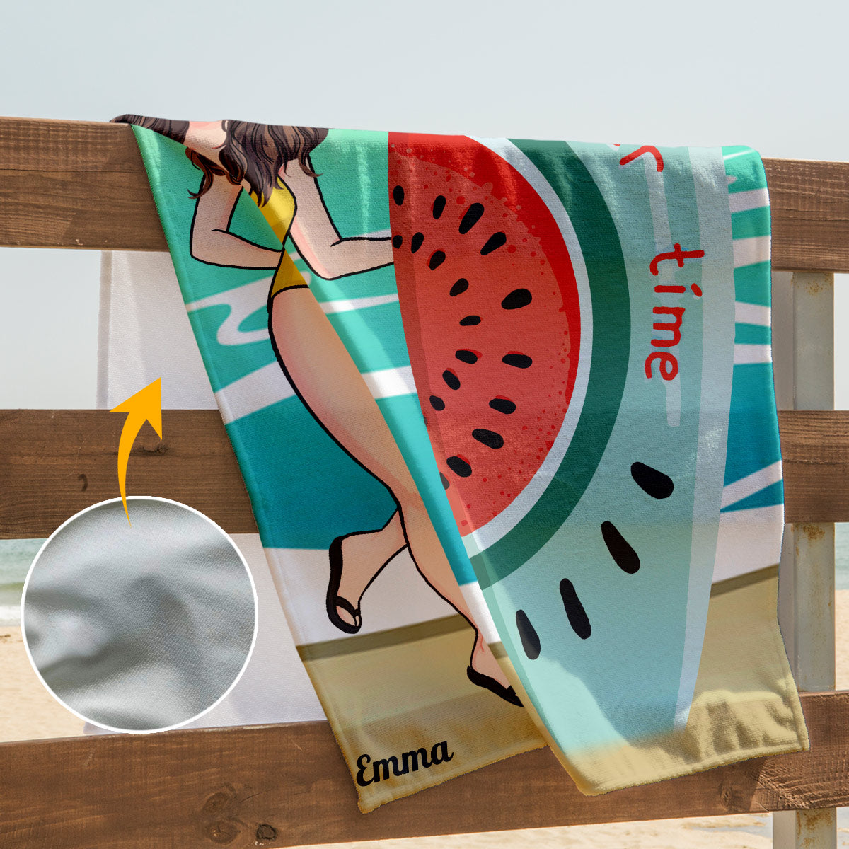 Kinda Girl - Personalized Surfing Beach Towel