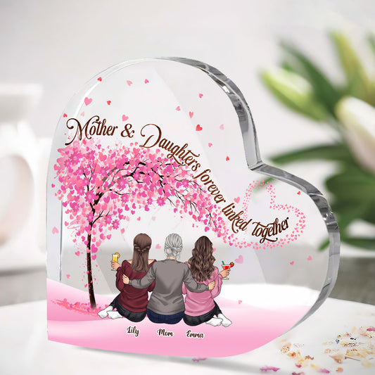 Mère et Filles - Plaque acrylique personnalisée pour maman