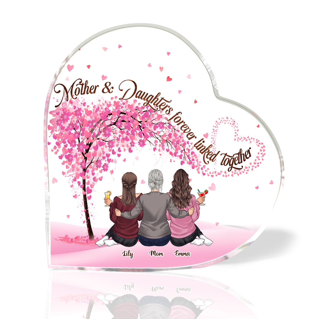Mère et Filles - Plaque acrylique personnalisée pour maman