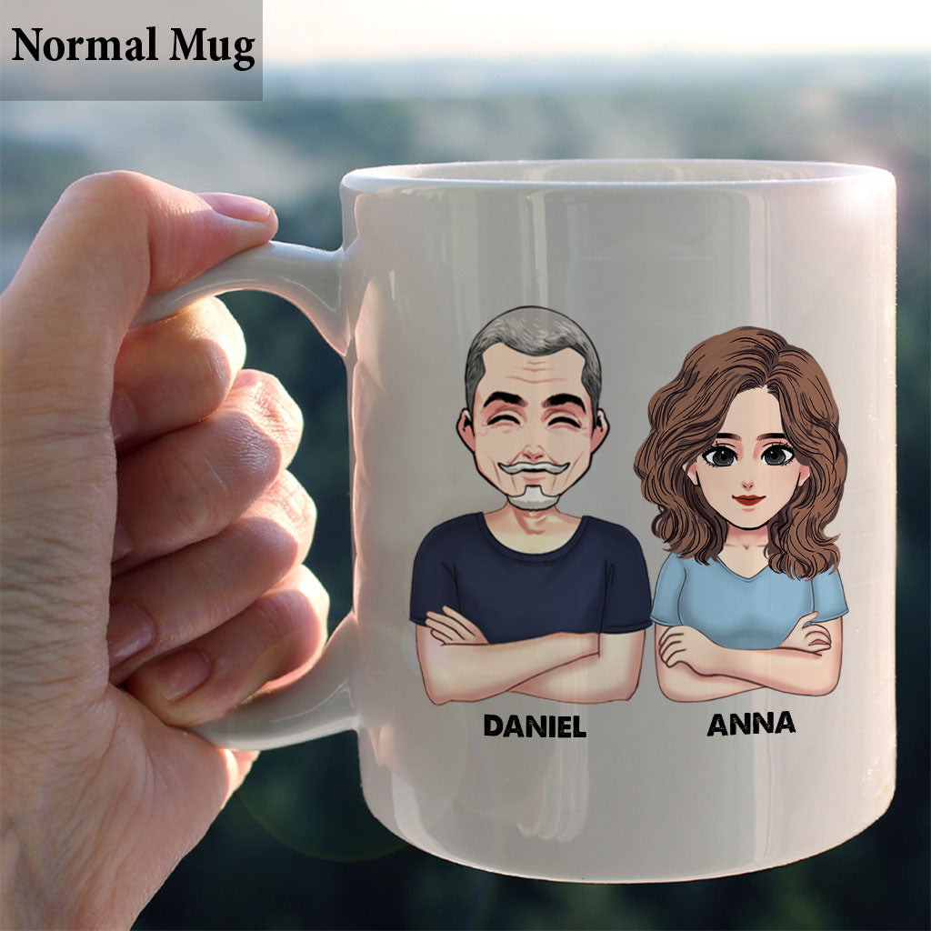Tu es le papa le plus chanceux - Mug personnalisé pour papa