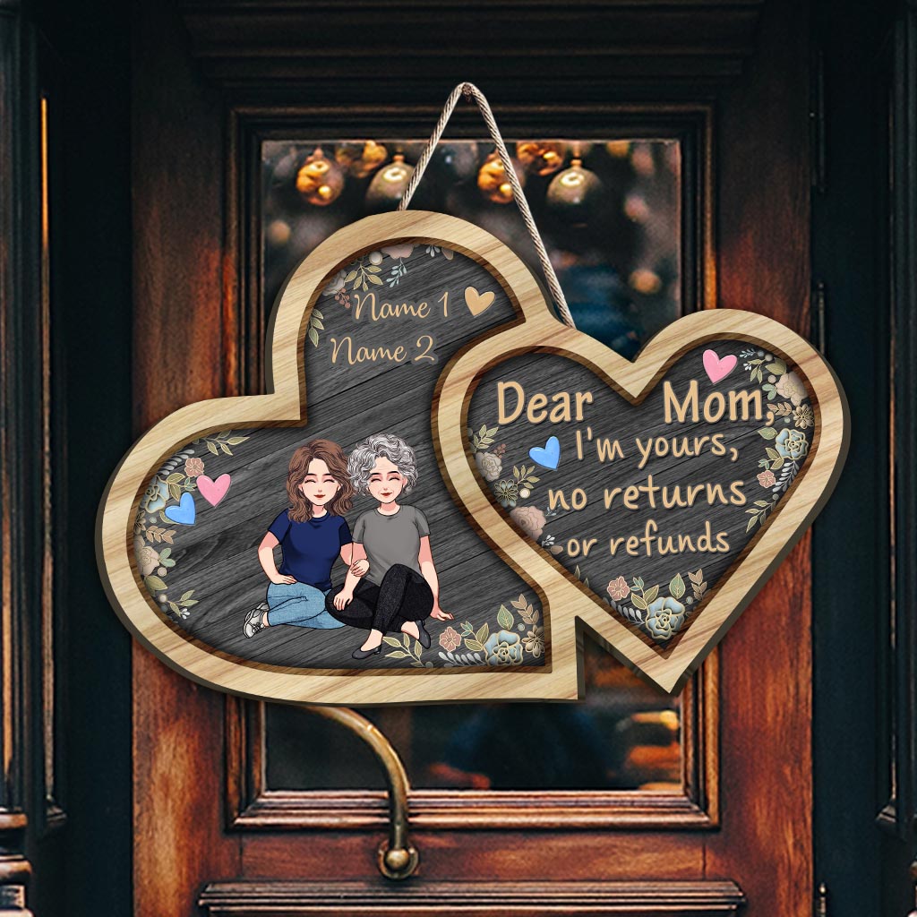 Je suis à toi - Panneau en bois personnalisé pour la fête des mères