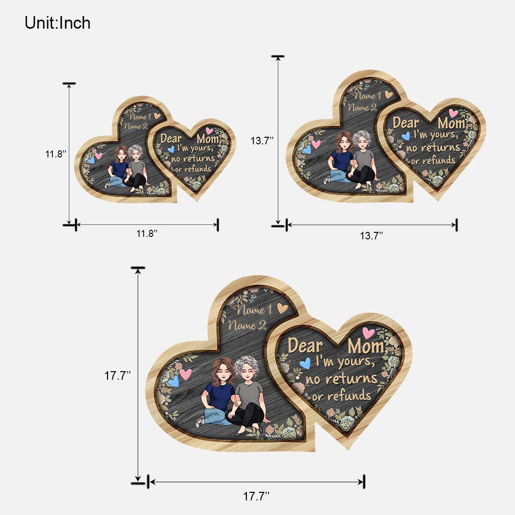 Je suis à toi - Panneau en bois personnalisé pour la fête des mères