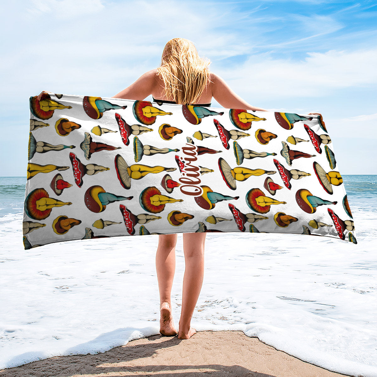 Magic Dance - Personalized Mushroom Beach Towel