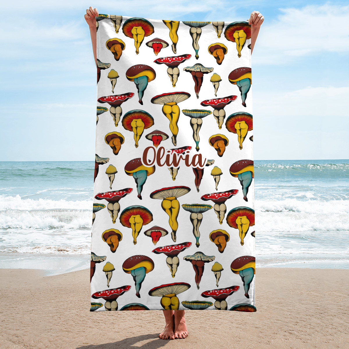 Magic Dance - Personalized Mushroom Beach Towel