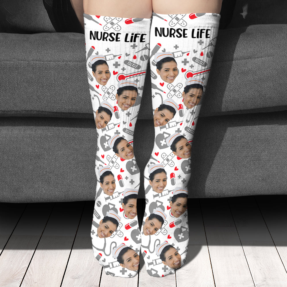 Vie d'infirmière - Chaussettes d'infirmière personnalisées
