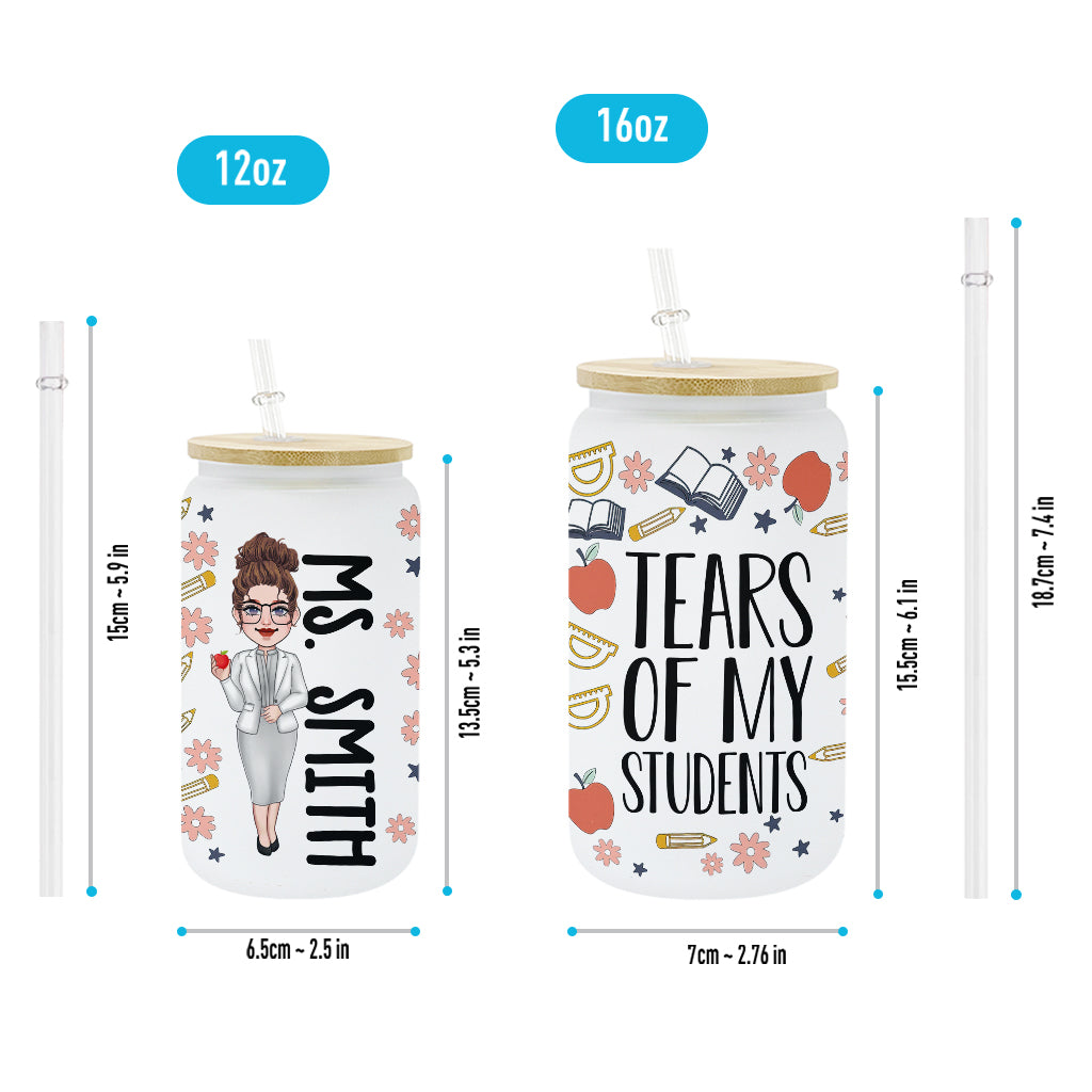Larmes de mes élèves - Verre personnalisé pour enseignants