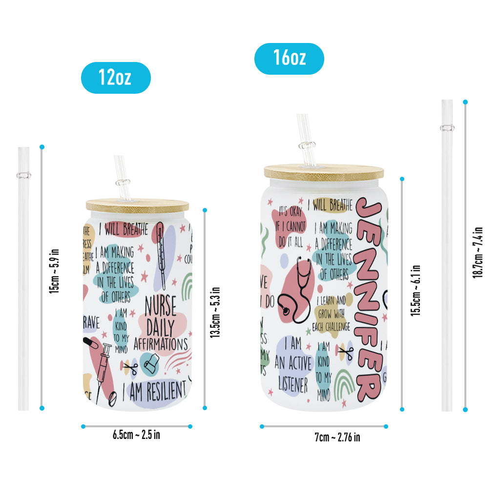 Affirmation quotidienne pour infirmière - Verre personnalisé pour infirmière