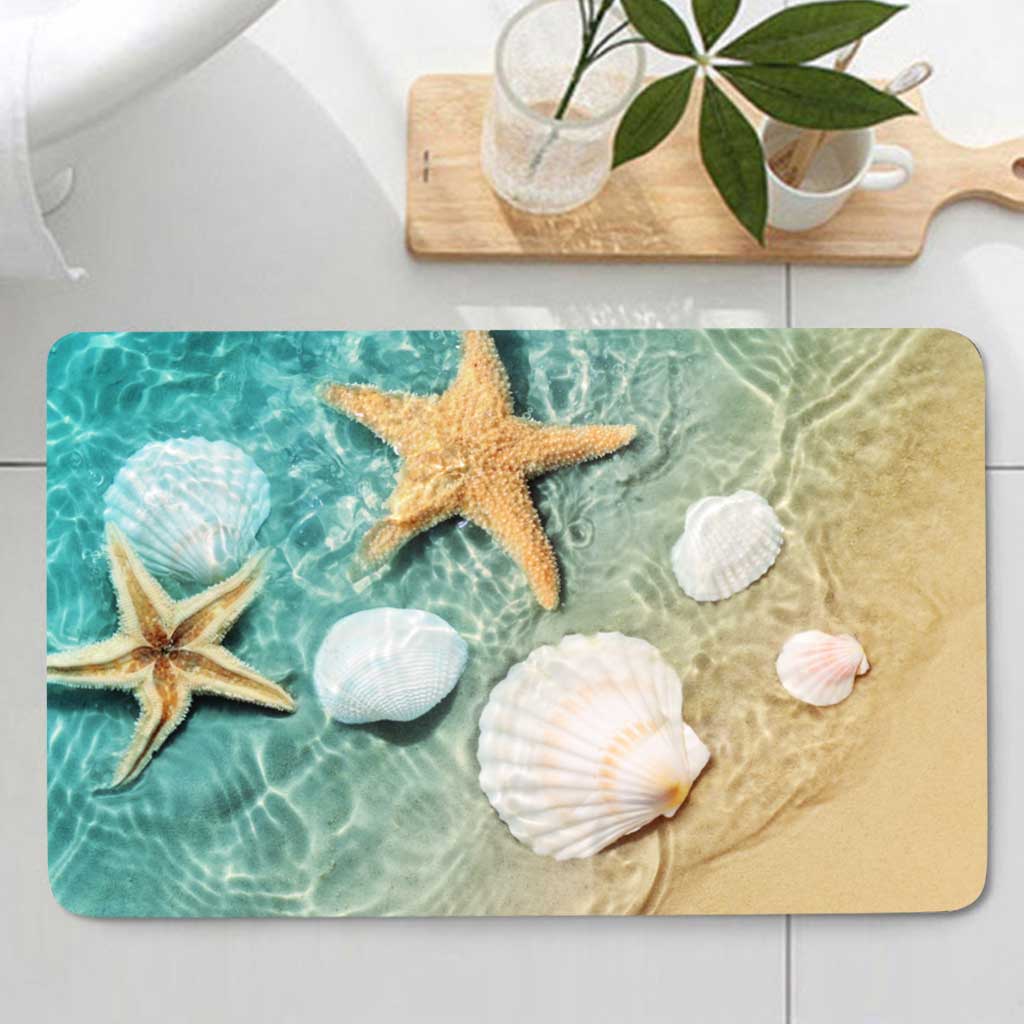 Ensemble de 3 tapis de bain « Amoureux de la plage et de la mer »