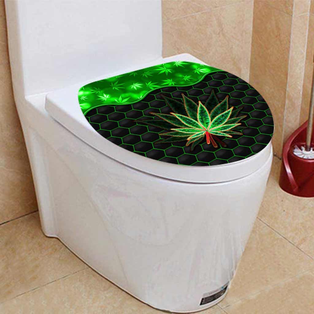 Ensemble rideau et tapis de bain Magic Leaf - Motif cannabis personnalisé
