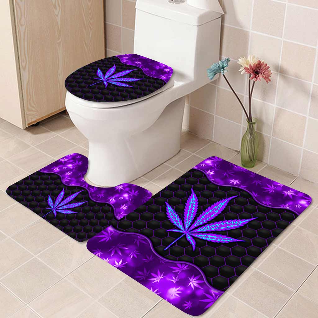 Tapis de bain Magic Purple Leaf - Weed (3 pièces)