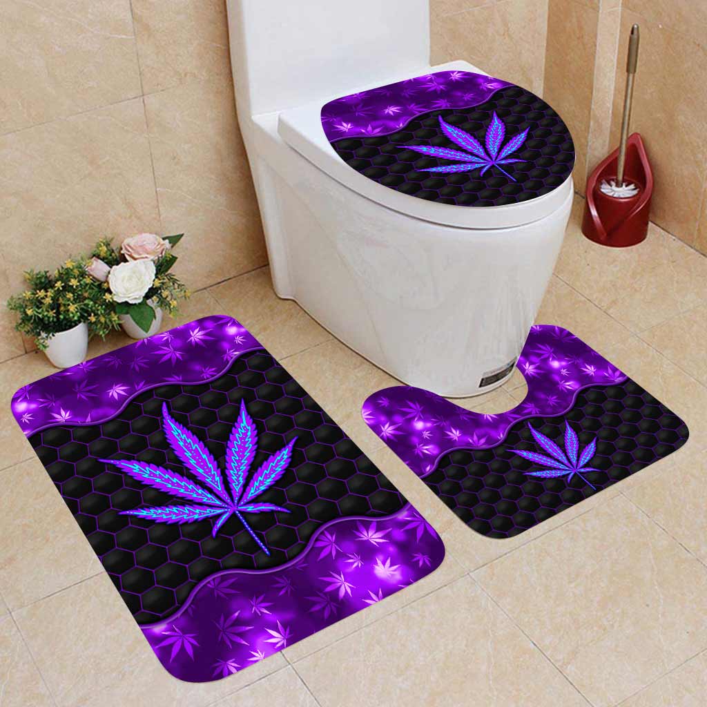 Tapis de bain Magic Purple Leaf - Weed (3 pièces)