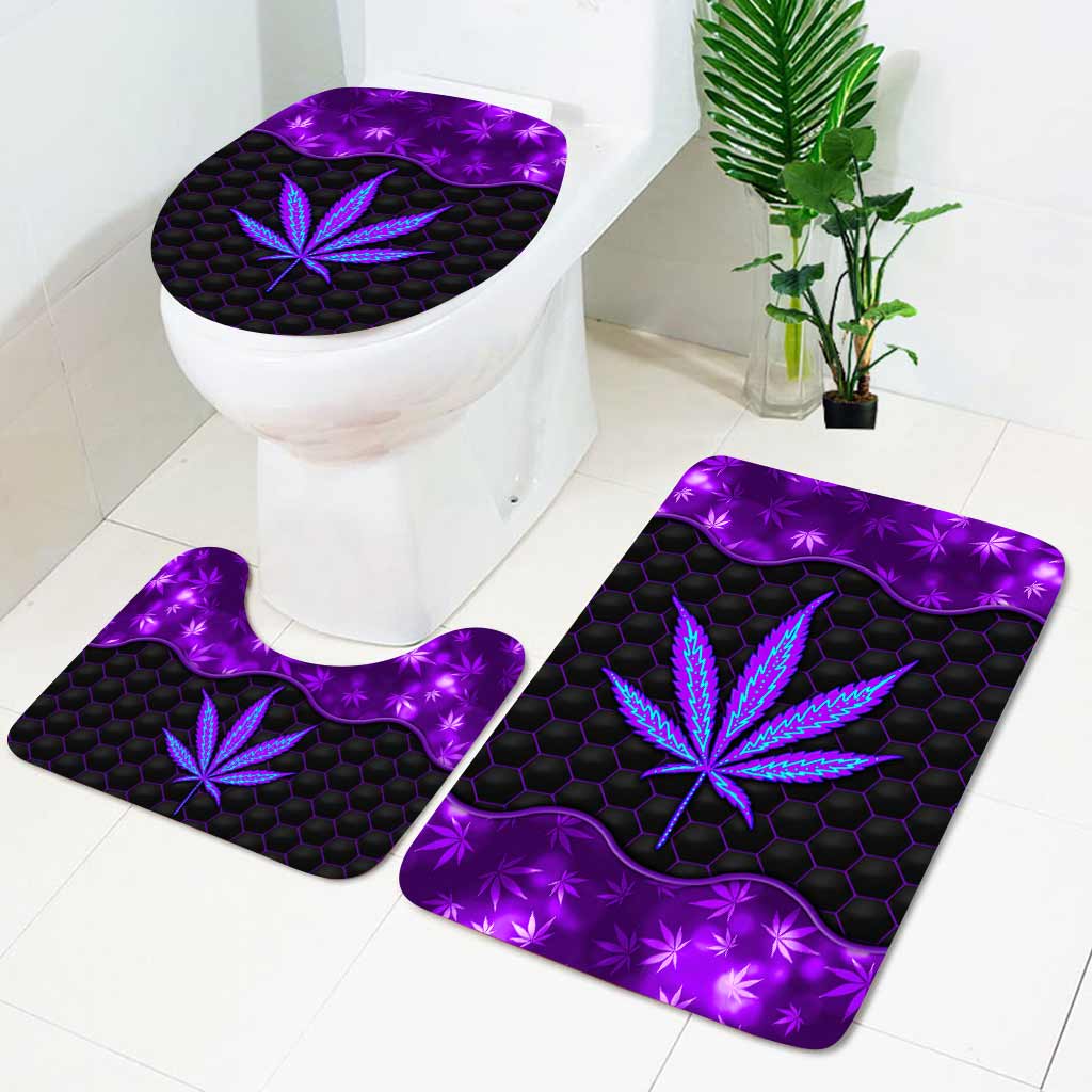 Tapis de bain Magic Purple Leaf - Weed (3 pièces)
