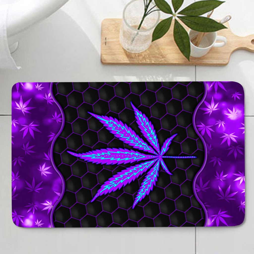Tapis de bain Magic Purple Leaf - Weed (3 pièces)