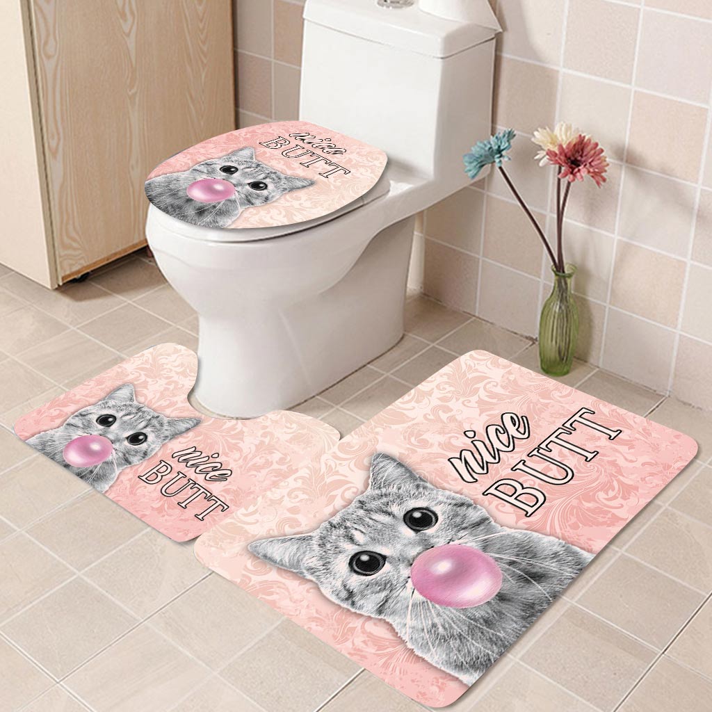 Joli fessier - Ensemble de 3 tapis de bain pour chat