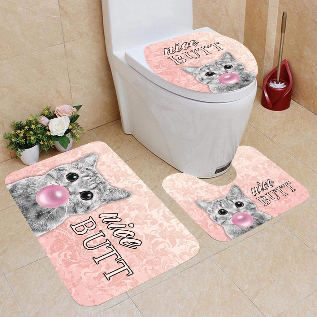 Joli fessier - Ensemble de 3 tapis de bain pour chat