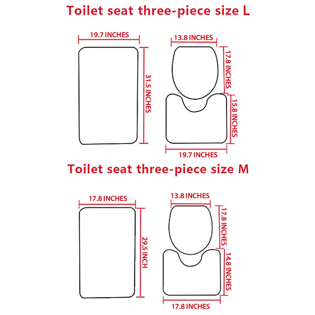 Beach Soul - Sea Lover 3 Pieces Bathroom Mats Set With 3D Pattern Print