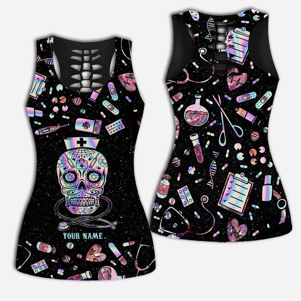 Pink Nurse Life - Débardeur et short personnalisés pour infirmière