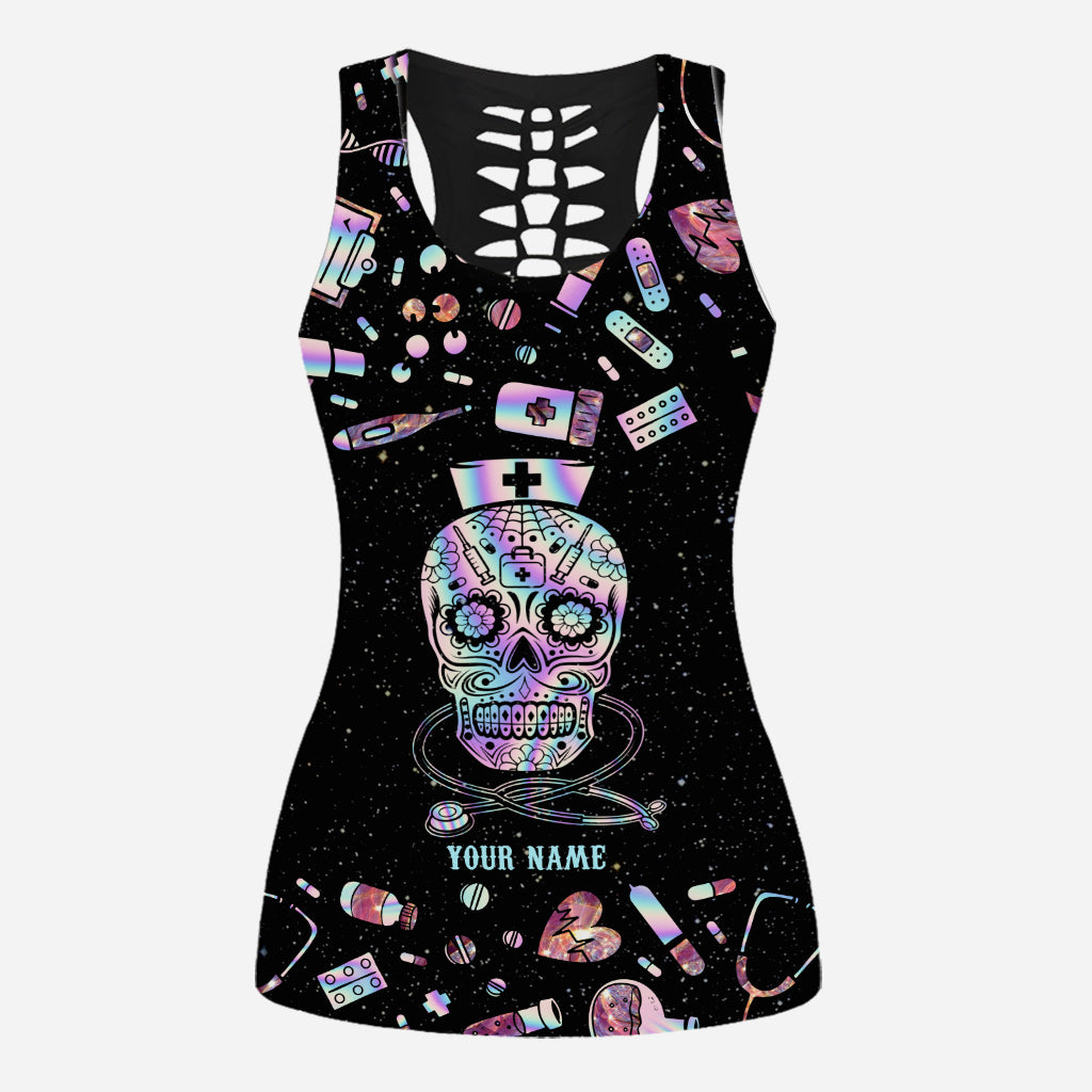 Pink Nurse Life - Débardeur et short personnalisés pour infirmière