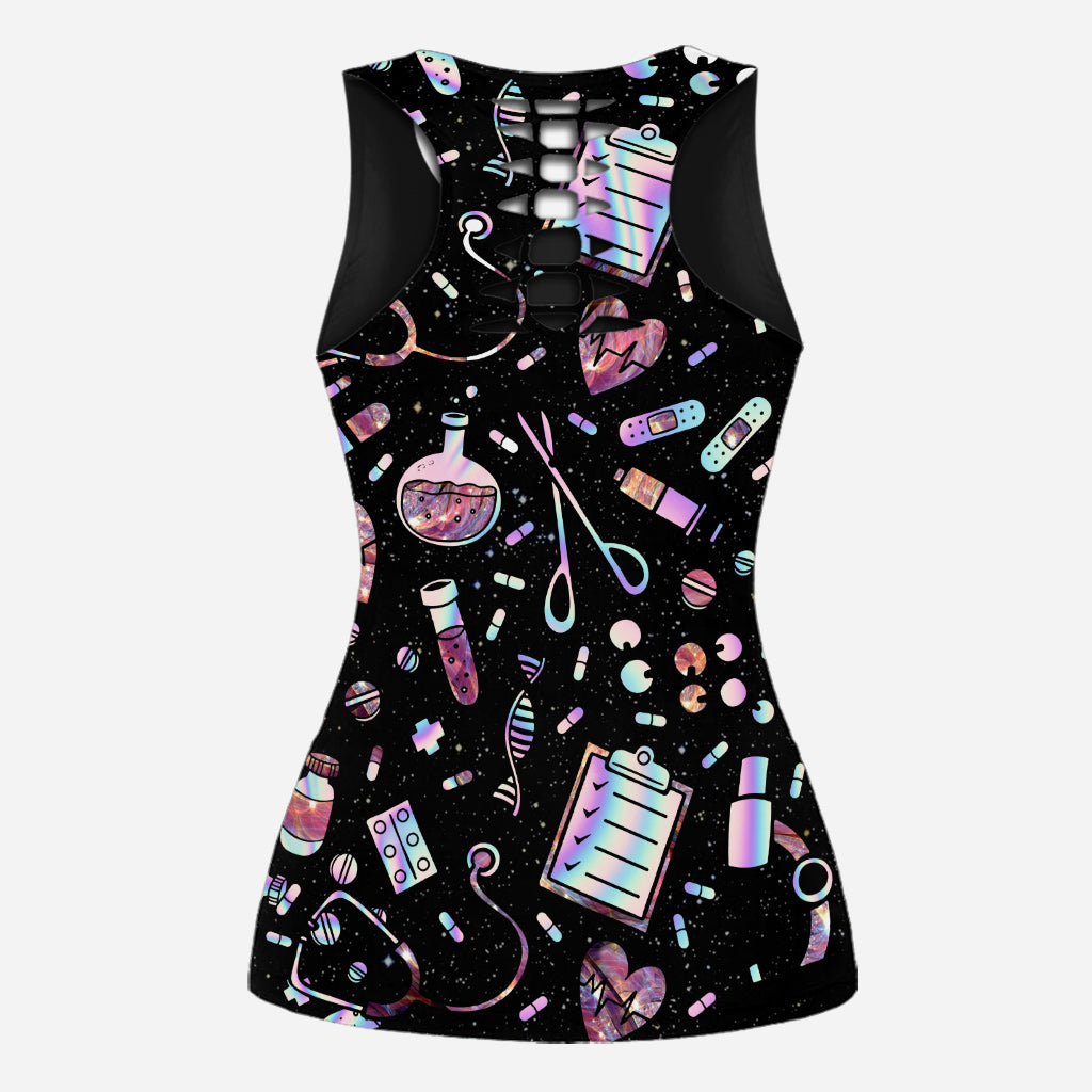 Pink Nurse Life - Débardeur et short personnalisés pour infirmière