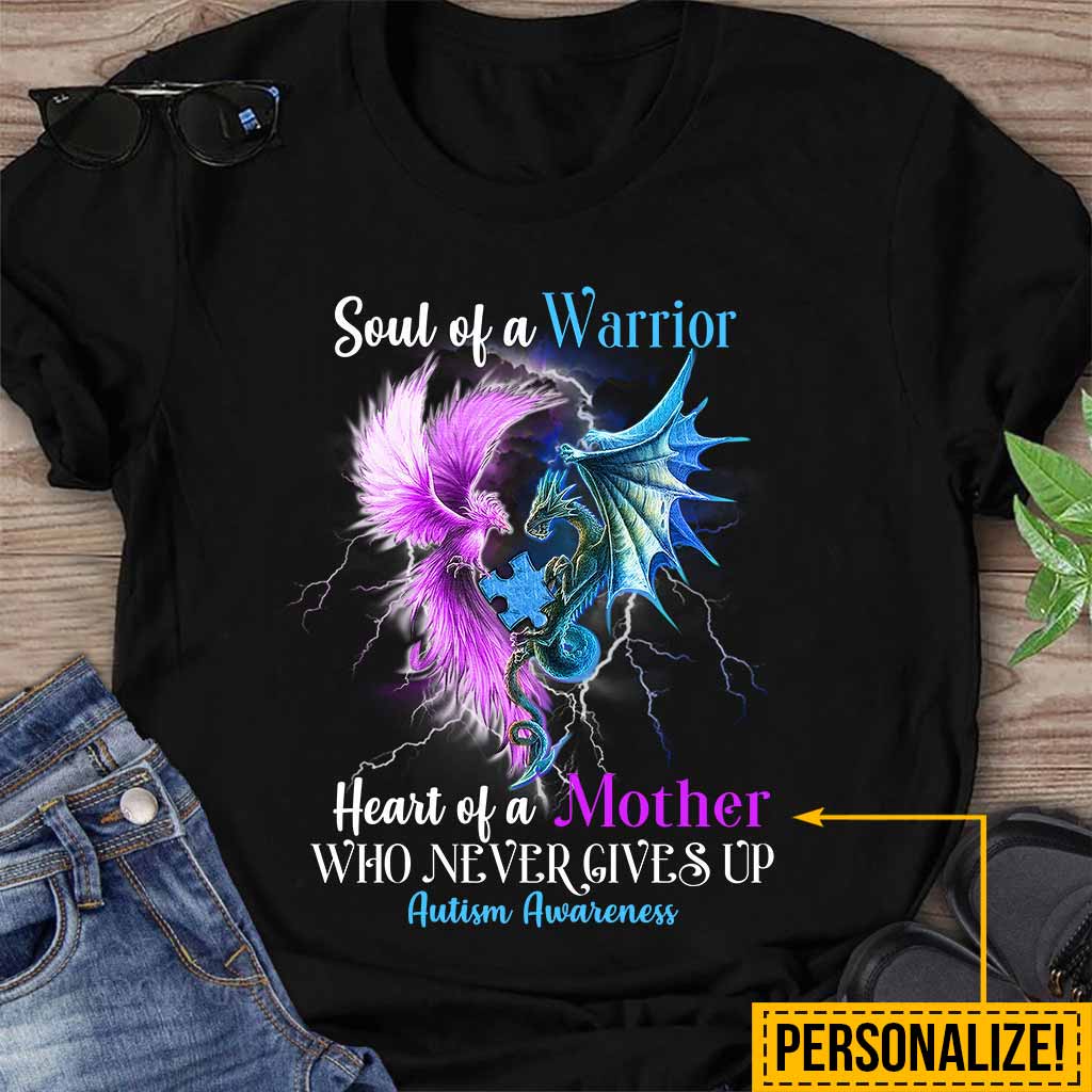 N'abandonnez jamais - T-shirt et sweat à capuche personnalisés pour la sensibilisation à l'autisme