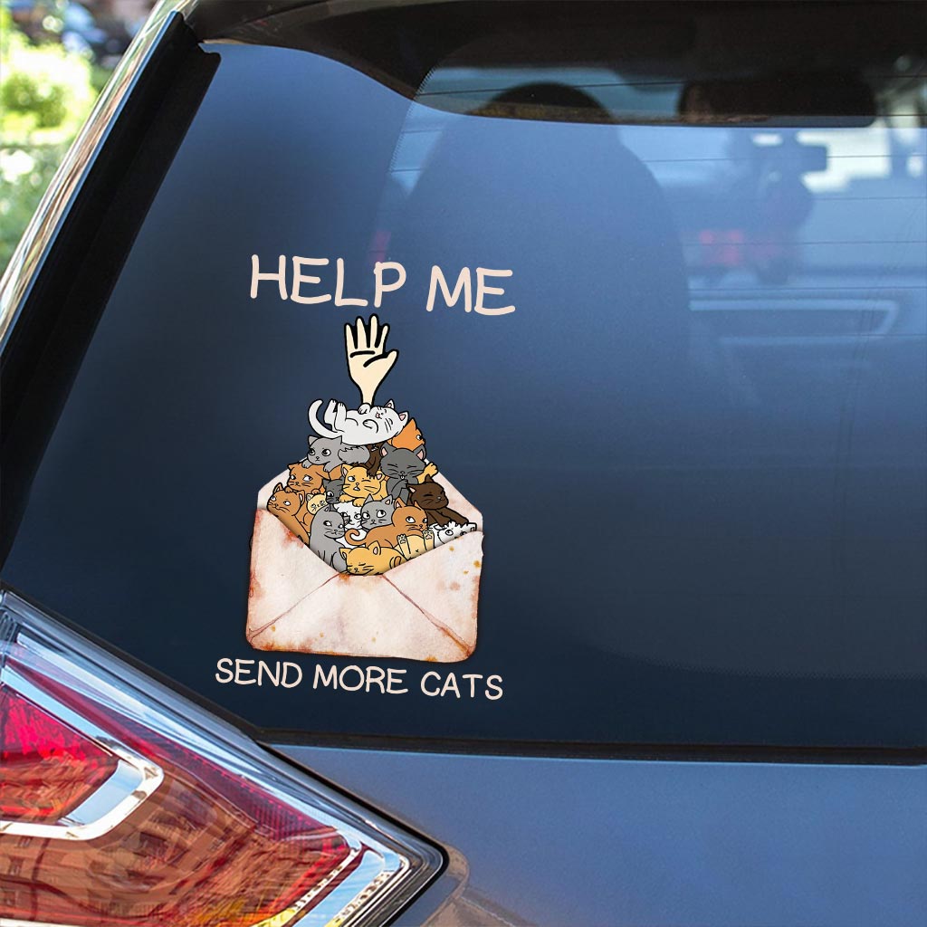 Autocollant complet « Aidez-moi à envoyer plus de chats »