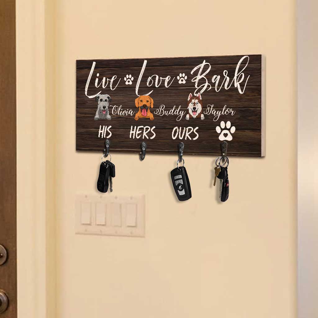Live Love Bark - Porte-clés pour chien personnalisé