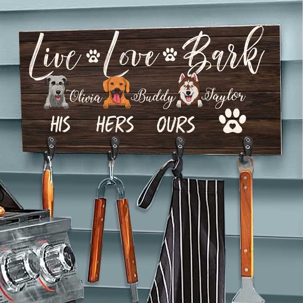 Live Love Bark - Porte-clés pour chien personnalisé