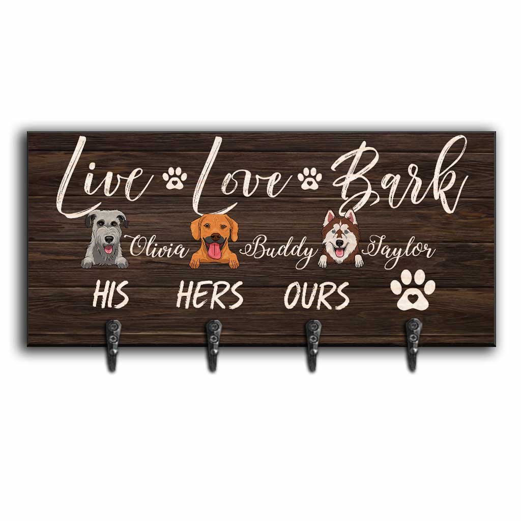 Live Love Bark - Porte-clés pour chien personnalisé