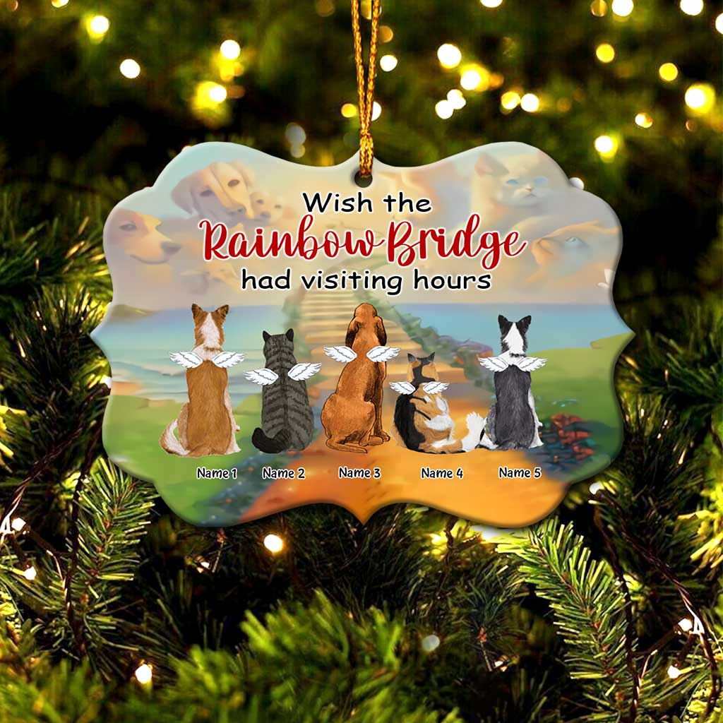 Rainbow Bridge In My Heart - Personalized Christmas Dog Ornament (Printed On Both Sides)