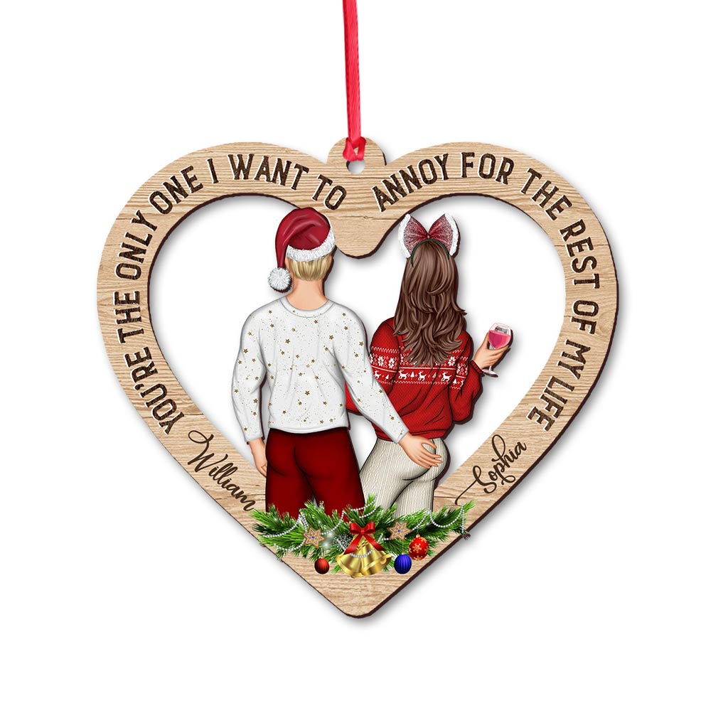 I Want To Annoy - Personalized Christmas Couple Ornament