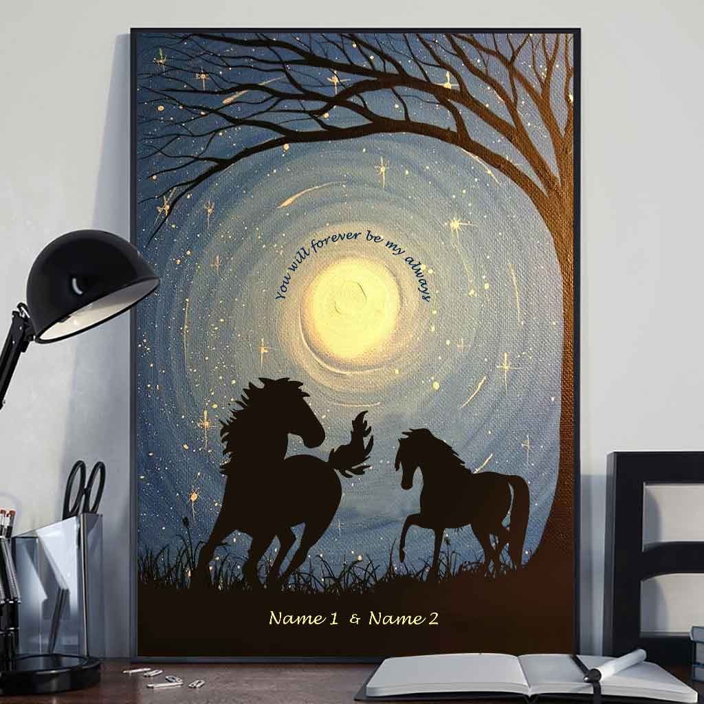 Tu seras toujours mon/ma « éternellement » - Affiche personnalisée pour couple