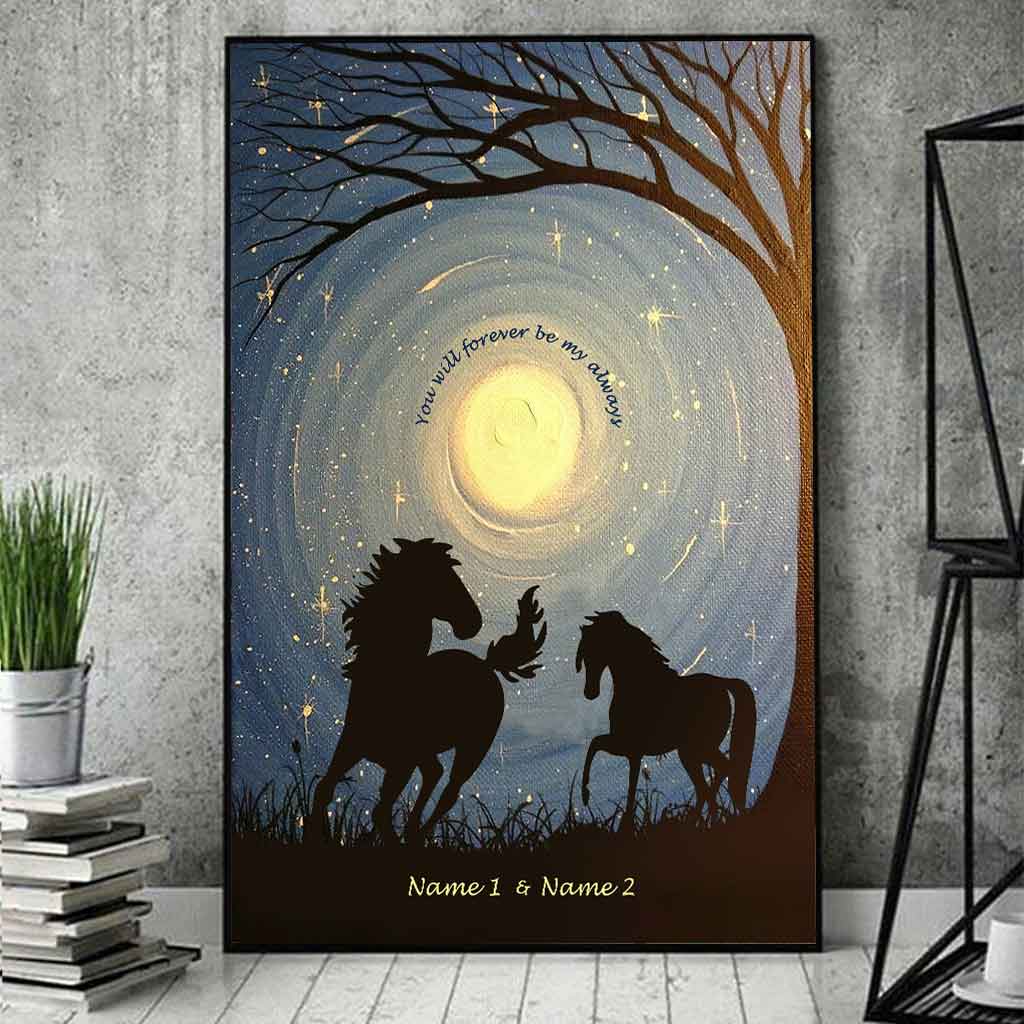 Tu seras toujours mon/ma « éternellement » - Affiche personnalisée pour couple